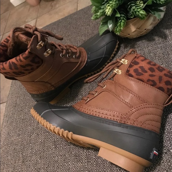 Tommy Hilfiger Shoes Tommy Hilfiger Cheetah Print Duck Boots